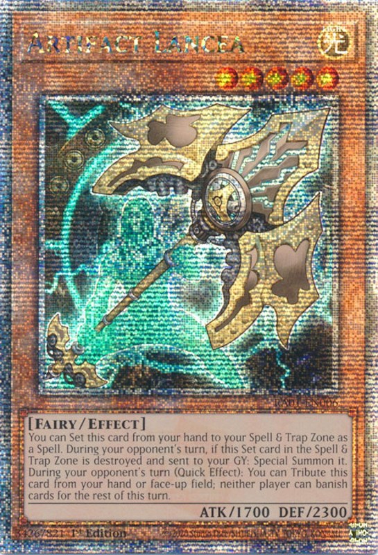 Artifact Lancea [RA01-EN006] Quarter Century Secret Rare | North Game Den