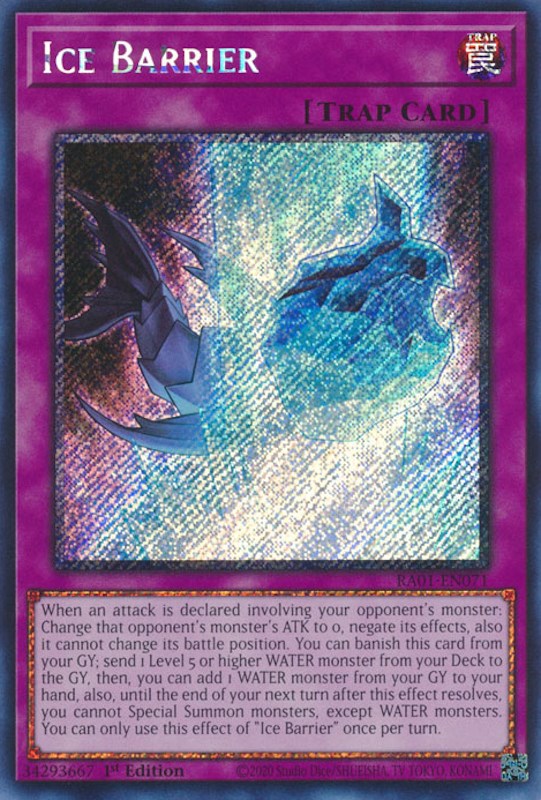 Ice Barrier [RA01-EN071] Platinum Secret Rare | North Game Den