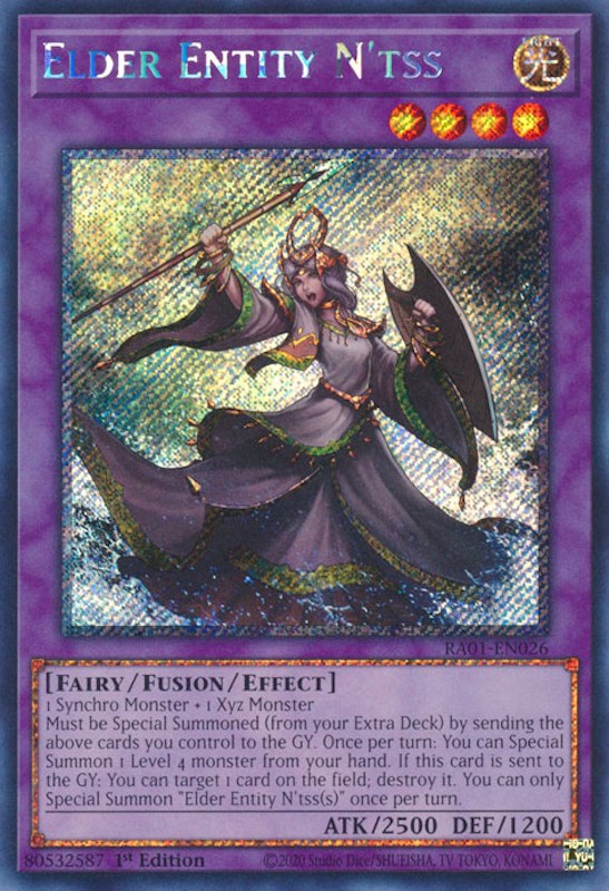 Elder Entity N'tss [RA01-EN026] Platinum Secret Rare | North Game Den