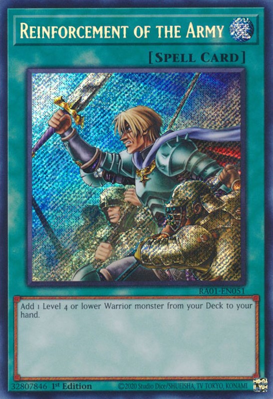 Reinforcement of the Army [RA01-EN051] Secret Rare | North Game Den