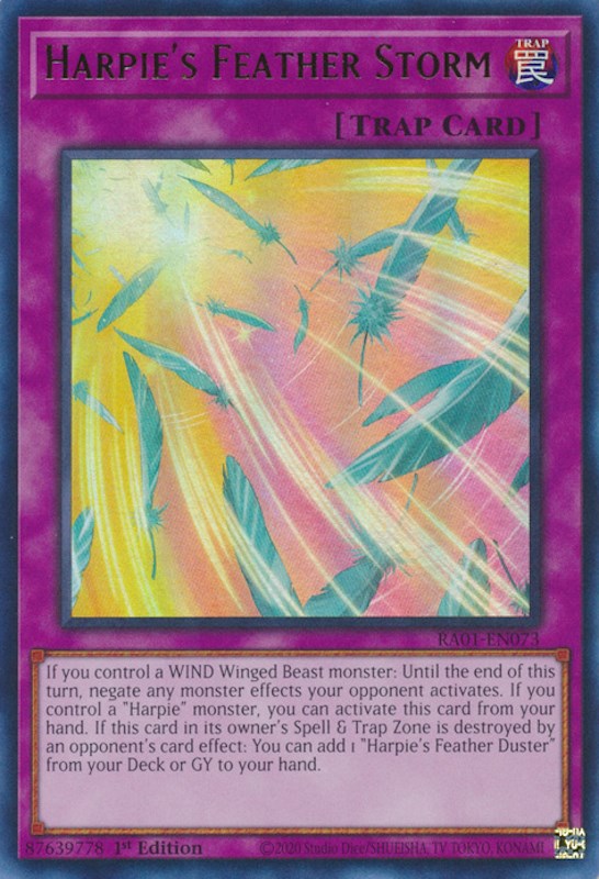 Harpie's Feather Storm [RA01-EN073] Ultra Rare | North Game Den