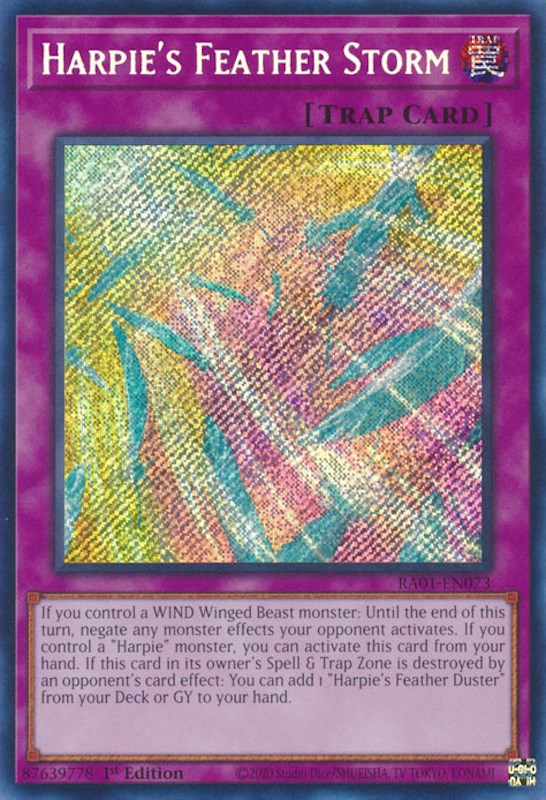Harpie's Feather Storm [RA01-EN073] Secret Rare | North Game Den