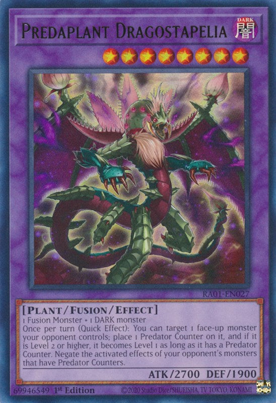 Predaplant Dragostapelia [RA01-EN027] Ultra Rare | North Game Den
