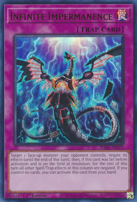 Infinite Impermanence [RA01-EN075] Ultra Rare | North Game Den