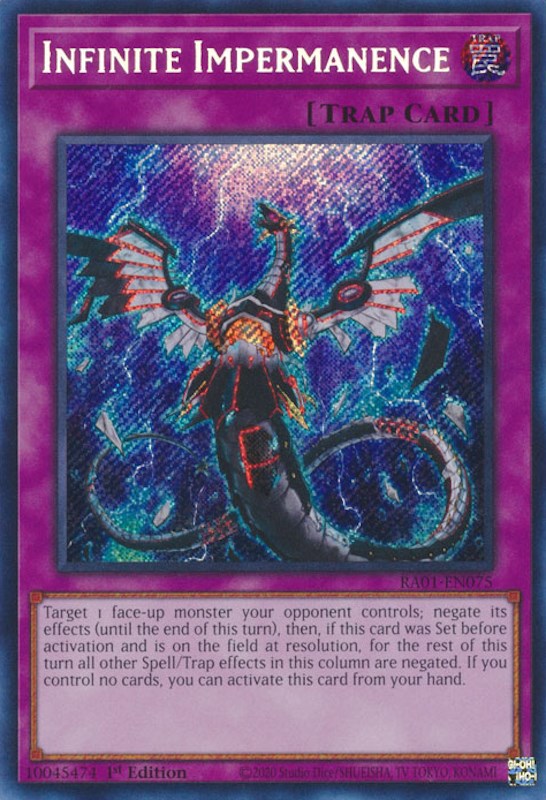 Infinite Impermanence [RA01-EN075] Secret Rare | North Game Den