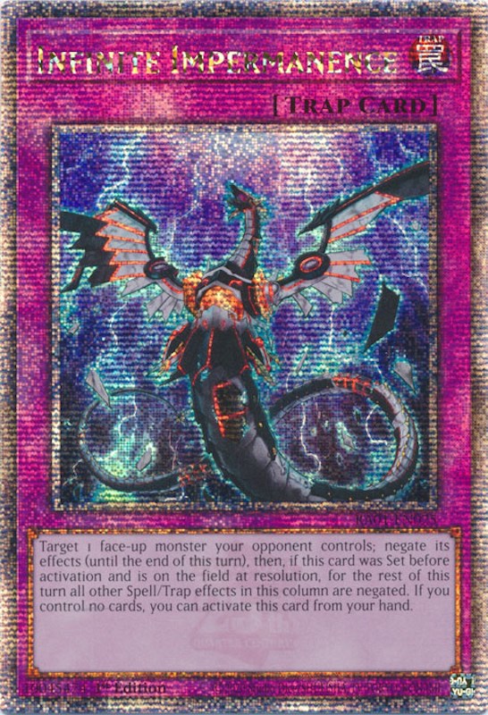 Infinite Impermanence [RA01-EN075] Quarter Century Secret Rare | North Game Den