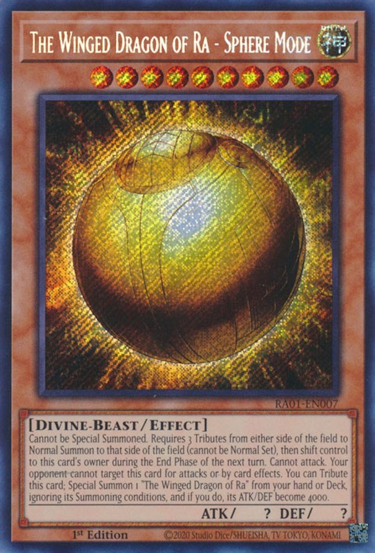 The Winged Dragon of Ra - Sphere Mode [RA01-EN007] Secret Rare | North Game Den