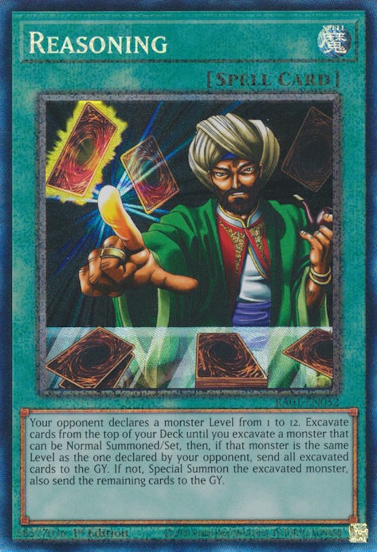 Reasoning [RA01-EN052] Prismatic Collector's Rare | North Game Den