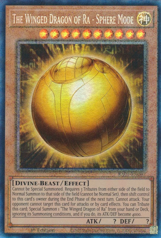 The Winged Dragon of Ra - Sphere Mode [RA01-EN007] Prismatic Collector's Rare | North Game Den