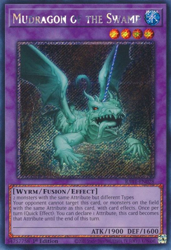 Mudragon of the Swamp [RA01-EN028] Platinum Secret Rare | North Game Den