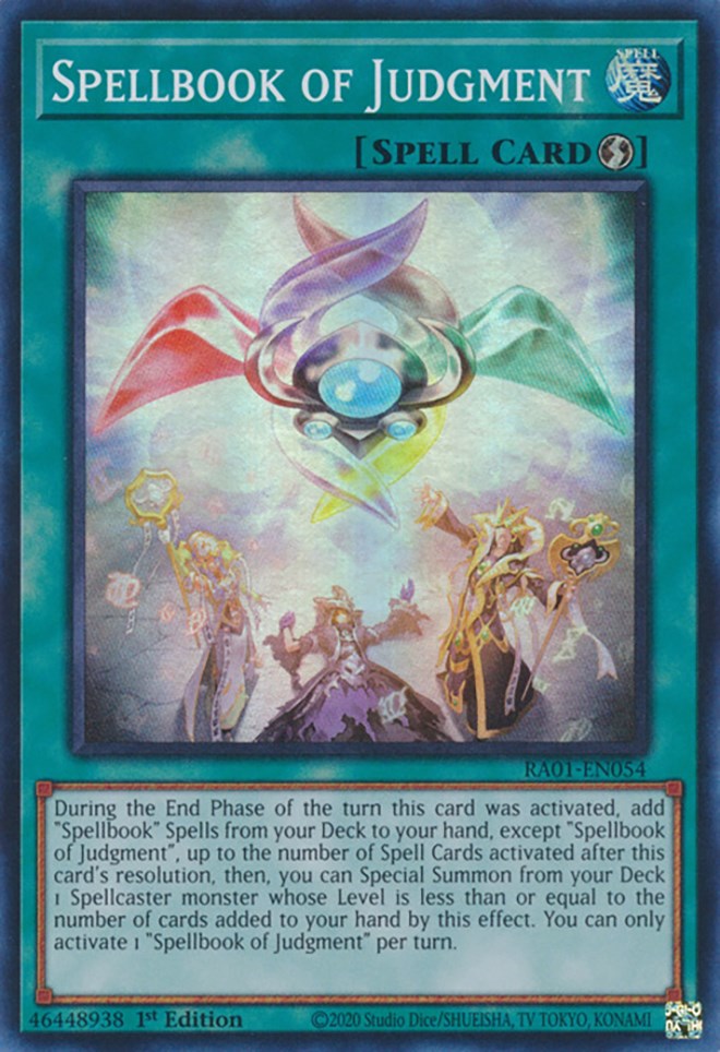 Spellbook of Judgment [RA01-EN054] Super Rare | North Game Den