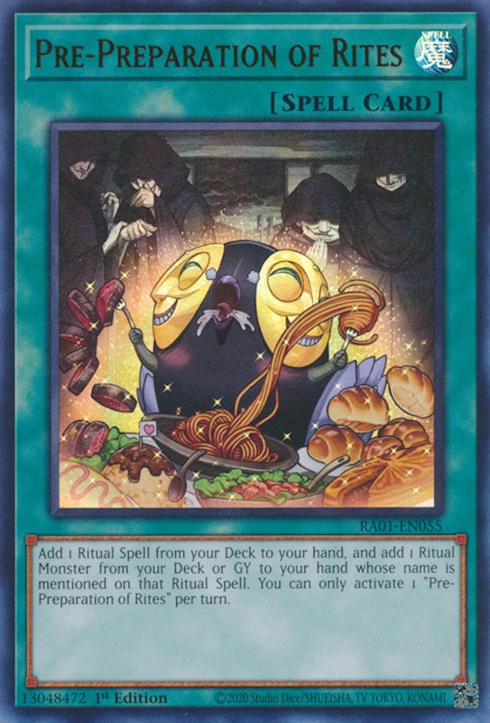 Pre-Preparation of Rites [RA01-EN055] Ultra Rare | North Game Den