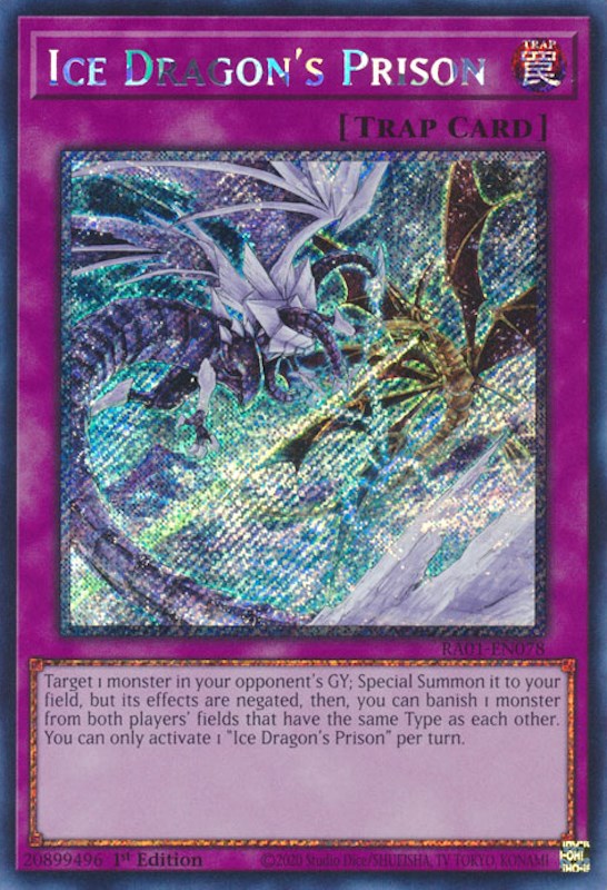 Ice Dragon's Prison [RA01-EN078] Platinum Secret Rare | North Game Den