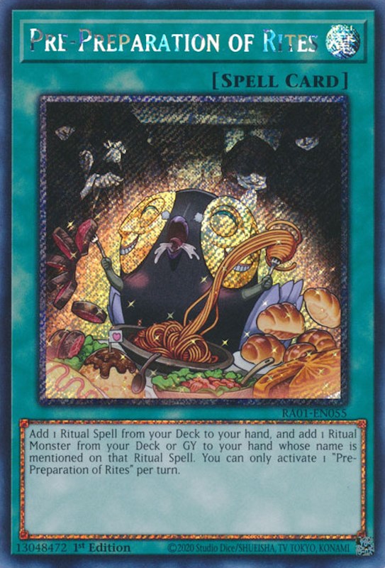 Pre-Preparation of Rites [RA01-EN055] Platinum Secret Rare | North Game Den