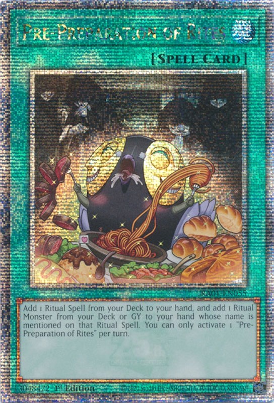 Pre-Preparation of Rites [RA01-EN055] Quarter Century Secret Rare | North Game Den