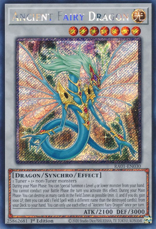 Ancient Fairy Dragon [RA01-EN030] Platinum Secret Rare | North Game Den