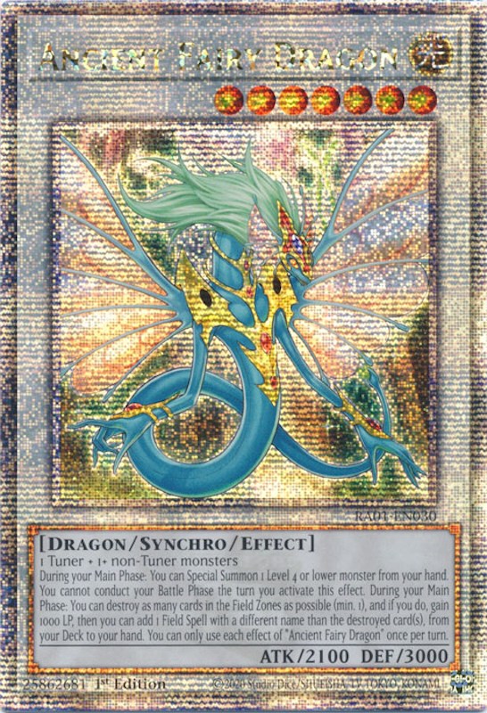 Ancient Fairy Dragon [RA01-EN030] Quarter Century Secret Rare | North Game Den