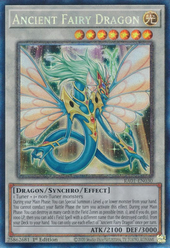 Ancient Fairy Dragon [RA01-EN030] Prismatic Collector's Rare | North Game Den