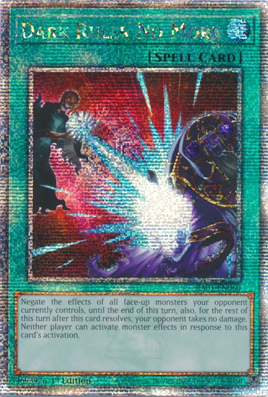 Dark Ruler No More [RA01-EN060] Quarter Century Secret Rare | North Game Den