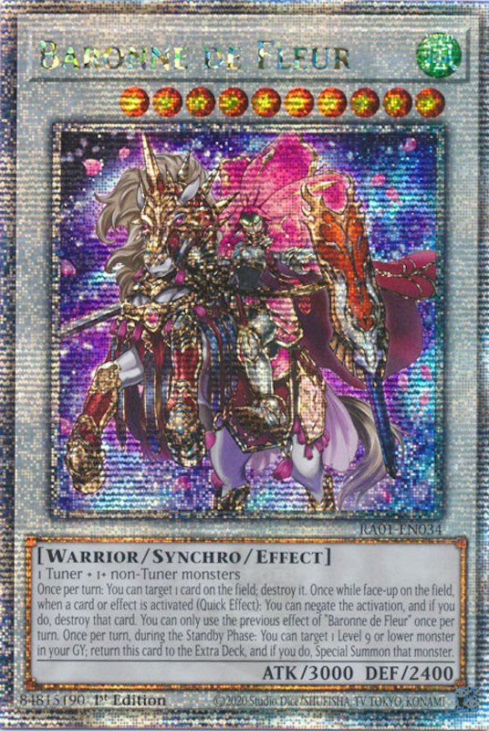 Baronne de Fleur [RA01-EN034] Quarter Century Secret Rare | North Game Den