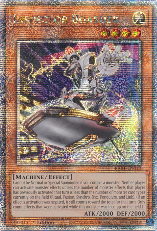 Inspector Boarder [RA01-EN010] Quarter Century Secret Rare | North Game Den