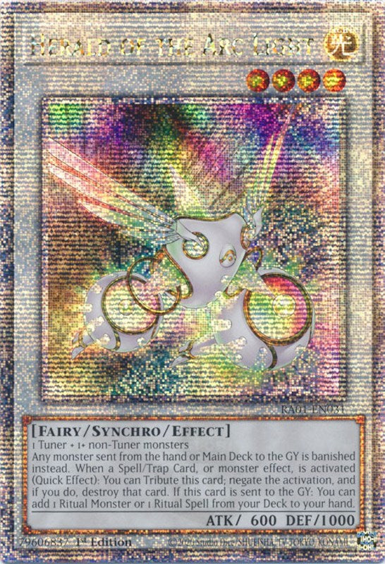 Herald of the Arc Light [RA01-EN031] Quarter Century Secret Rare | North Game Den