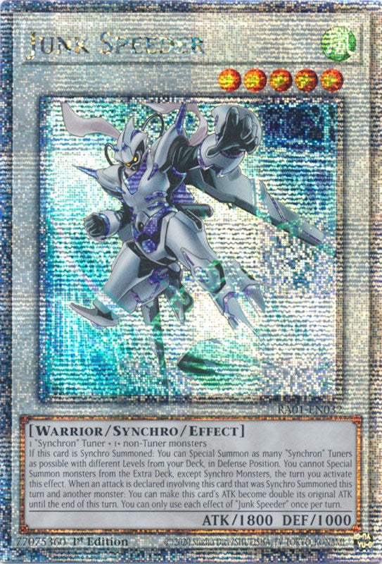 Junk Speeder [RA01-EN032] Quarter Century Secret Rare | North Game Den