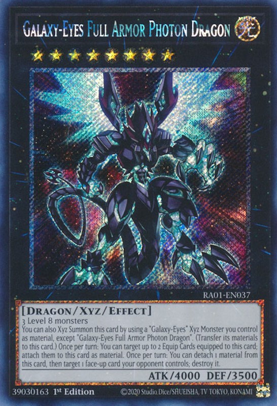 Galaxy-Eyes Full Armor Photon Dragon [RA01-EN037] Platinum Secret Rare | North Game Den