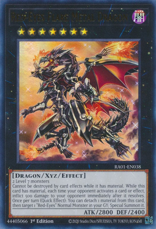 Red-Eyes Flare Metal Dragon [RA01-EN038] Ultra Rare | North Game Den