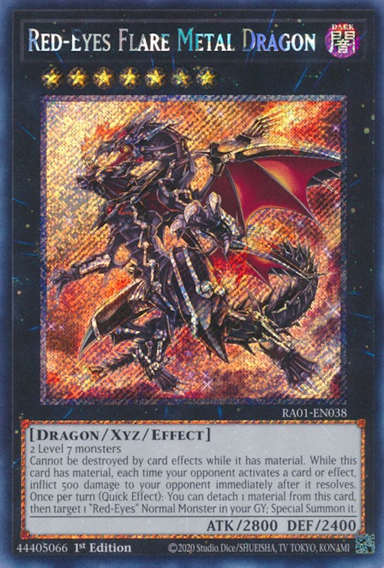 Red-Eyes Flare Metal Dragon [RA01-EN038] Platinum Secret Rare | North Game Den