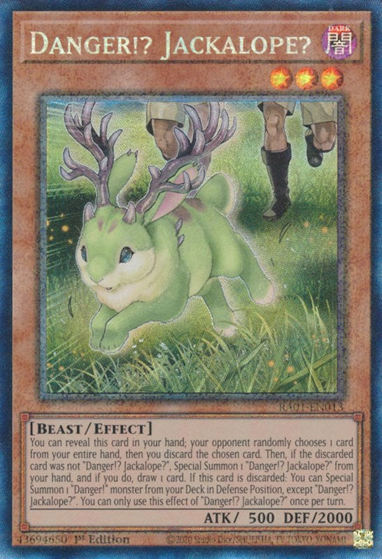 Danger!? Jackalope? [RA01-EN013] Prismatic Collector's Rare | North Game Den