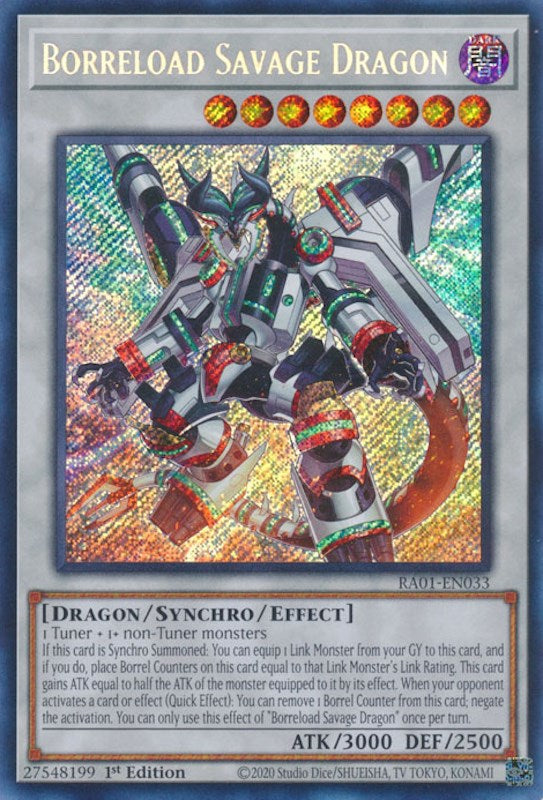 Borreload Savage Dragon [RA01-EN033] Secret Rare | North Game Den