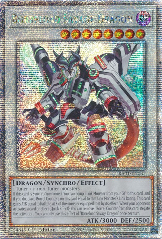 Borreload Savage Dragon [RA01-EN033] Quarter Century Secret Rare | North Game Den