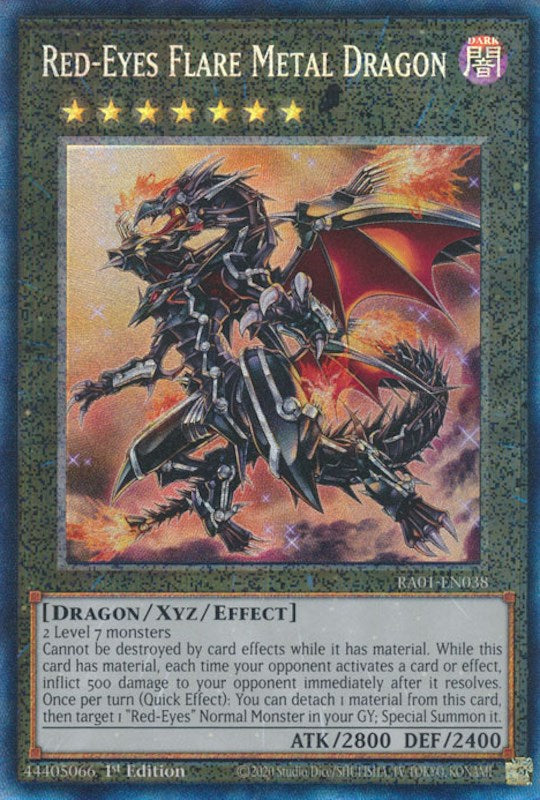 Red-Eyes Flare Metal Dragon [RA01-EN038] Prismatic Collector's Rare | North Game Den