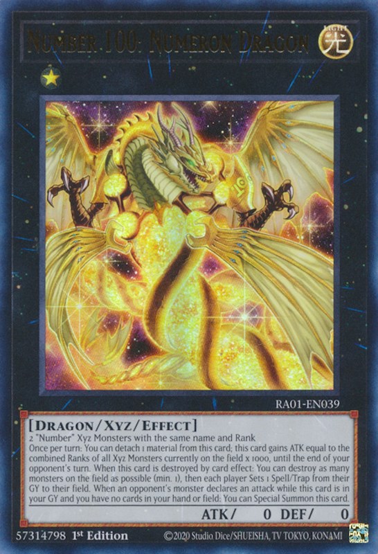 Number 100: Numeron Dragon [RA01-EN039] Ultra Rare | North Game Den