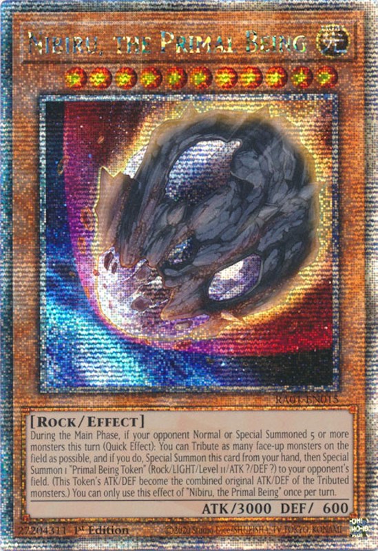 Nibiru, the Primal Being [RA01-EN015] Quarter Century Secret Rare | North Game Den