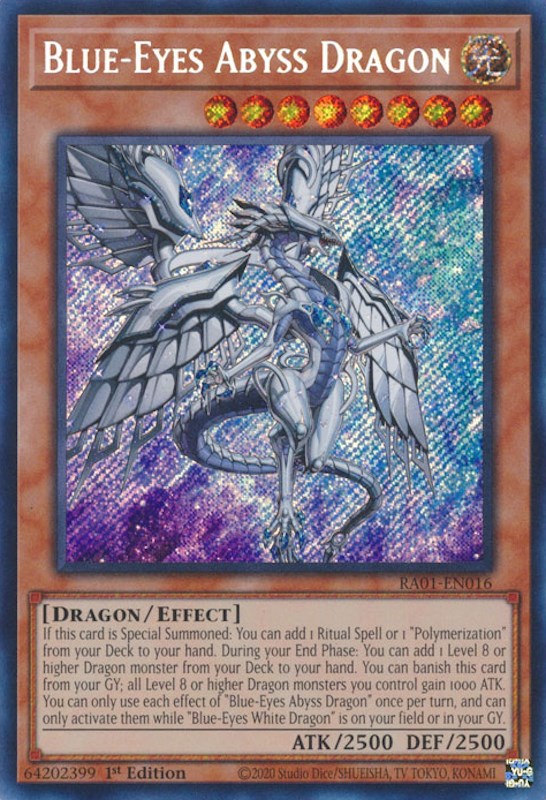Blue-Eyes Abyss Dragon [RA01-EN016] Secret Rare | North Game Den