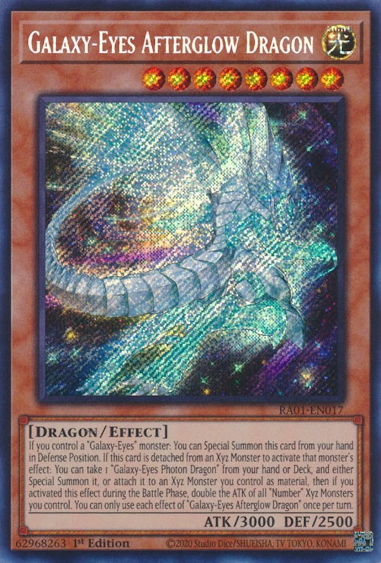 Galaxy-Eyes Afterglow Dragon [RA01-EN017] Secret Rare | North Game Den