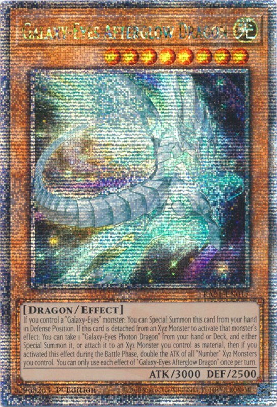 Galaxy-Eyes Afterglow Dragon [RA01-EN017] Quarter Century Secret Rare | North Game Den