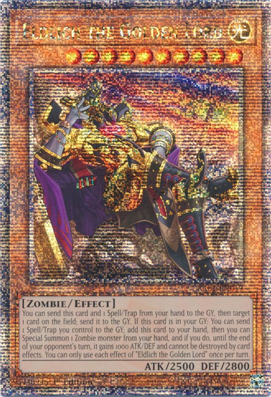 Eldlich the Golden Lord (Alternate Art) [RA01-EN019] Quarter Century Secret Rare | North Game Den