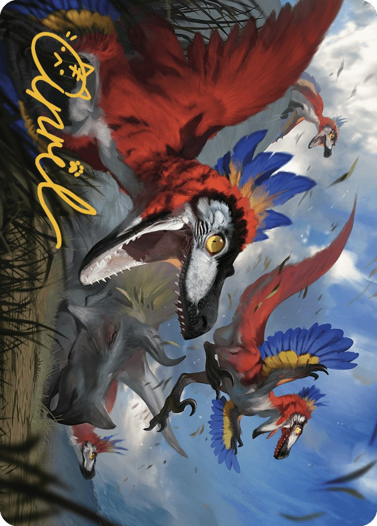 Wrathful Raptors Art Card (Gold-Stamped Signature) [The Lost Caverns of Ixalan Art Series] | North Game Den