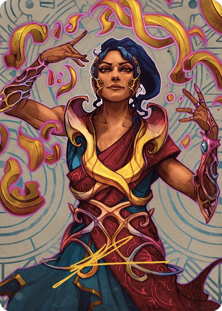 Saheeli, the Sun's Brilliance Art Card (Gold-Stamped Signature) [The Lost Caverns of Ixalan Art Series] | North Game Den