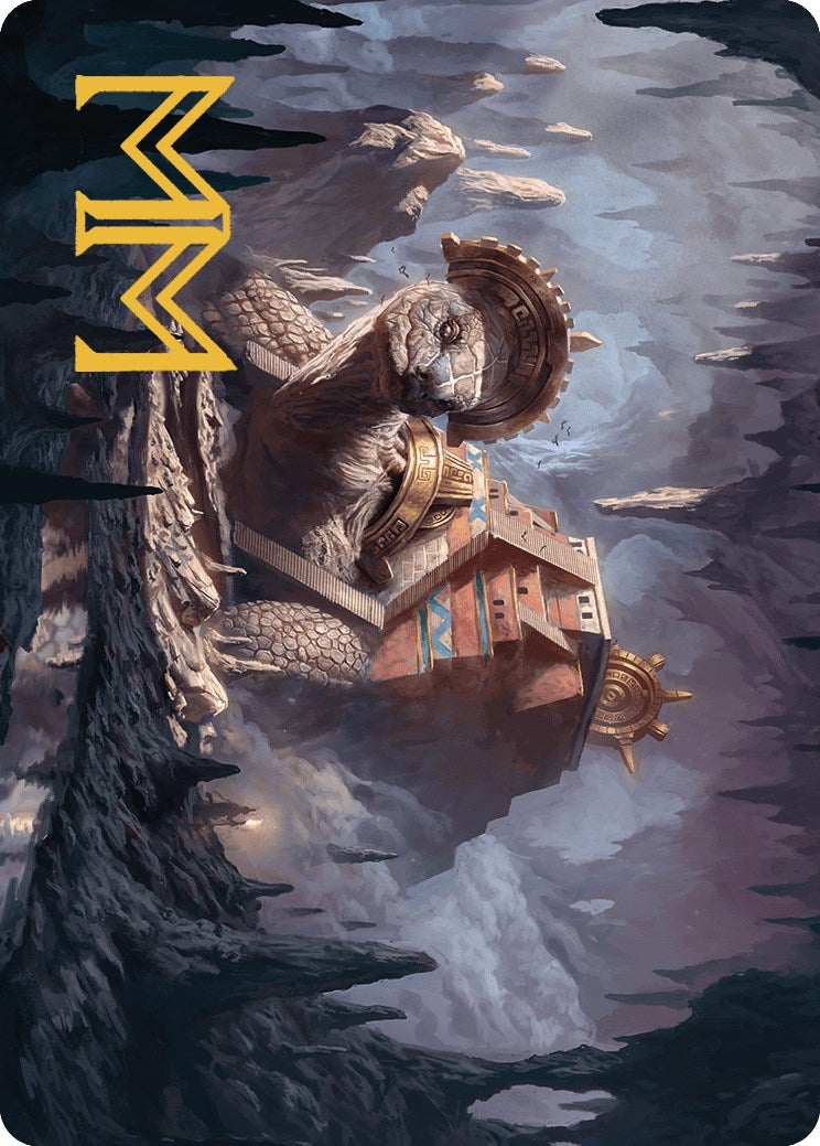 Bedrock Tortoise Art Card (Gold-Stamped Signature) [The Lost Caverns of Ixalan Art Series] | North Game Den