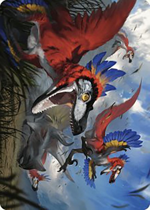 Wrathful Raptors Art Card [The Lost Caverns of Ixalan Art Series] | North Game Den