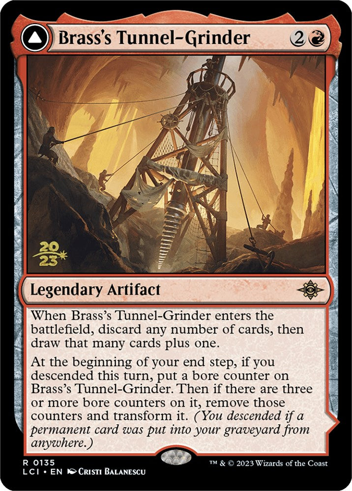 Brass's Tunnel-Grinder // Tecutlan, the Searing Rift [The Lost Caverns of Ixalan Prerelease Cards] | North Game Den