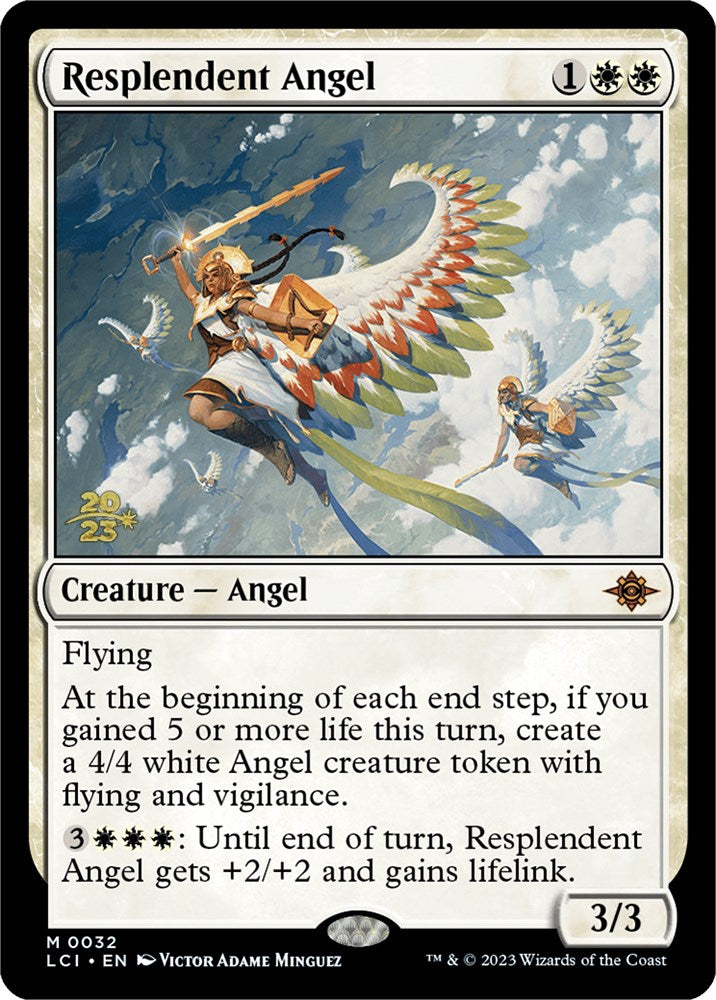 Resplendent Angel (LCI) [The Lost Caverns of Ixalan Prerelease Cards] | North Game Den