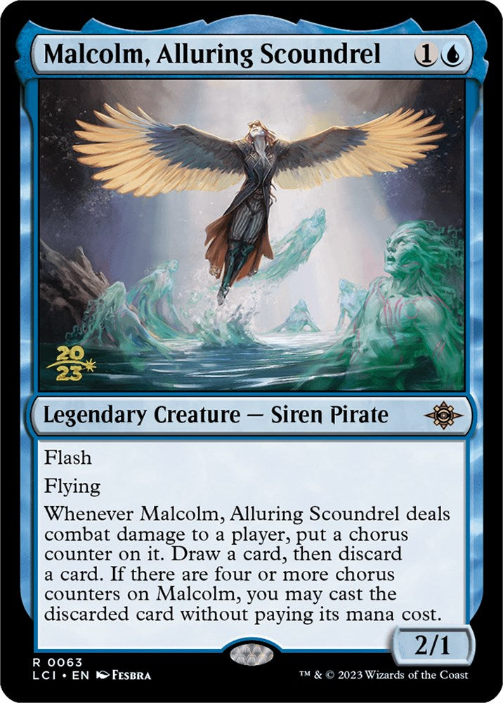 Malcolm, Alluring Scoundrel [The Lost Caverns of Ixalan Prerelease Cards] | North Game Den