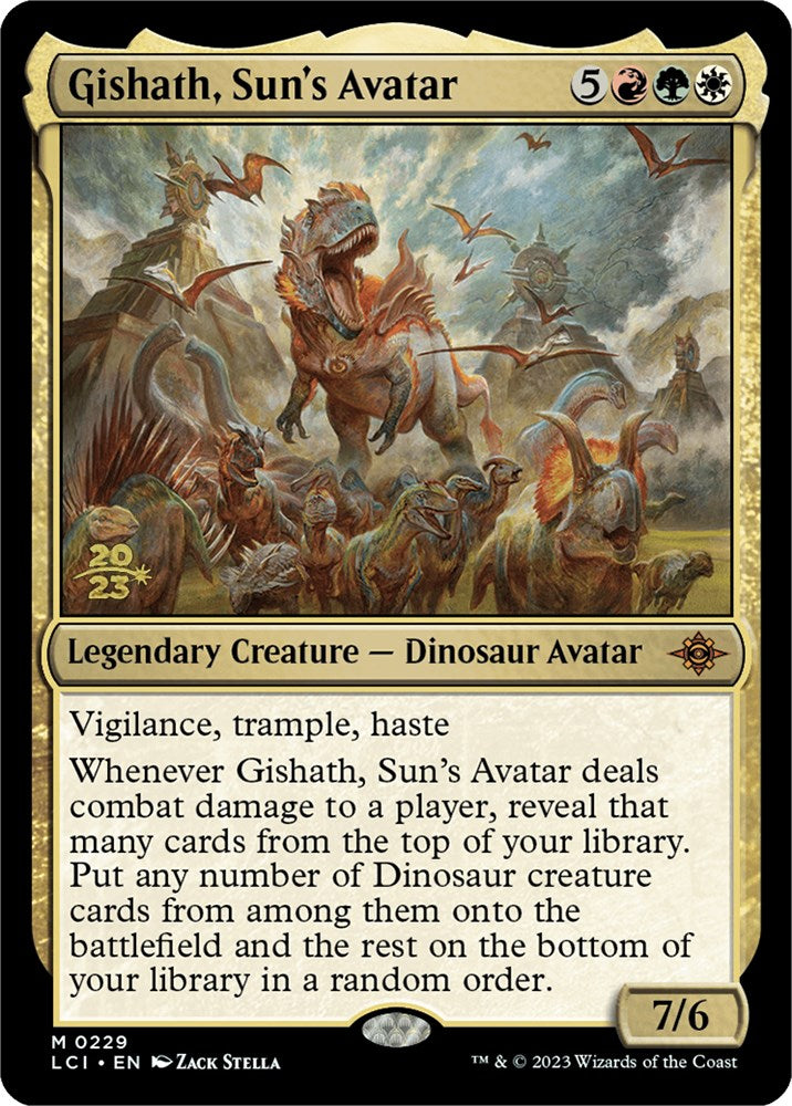 Gishath, Sun's Avatar (LCI) [The Lost Caverns of Ixalan Prerelease Cards] | North Game Den