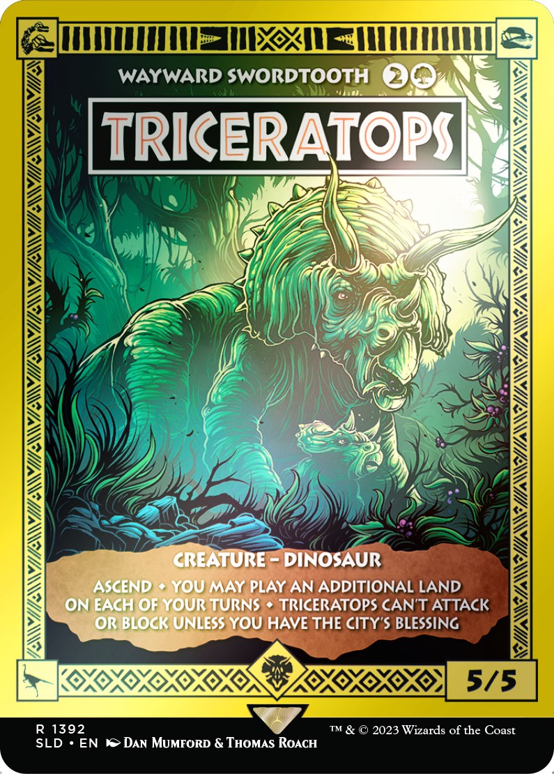 Triceratops - Wayward Swordtooth (Rainbow Foil) [Secret Lair Drop Series] | North Game Den