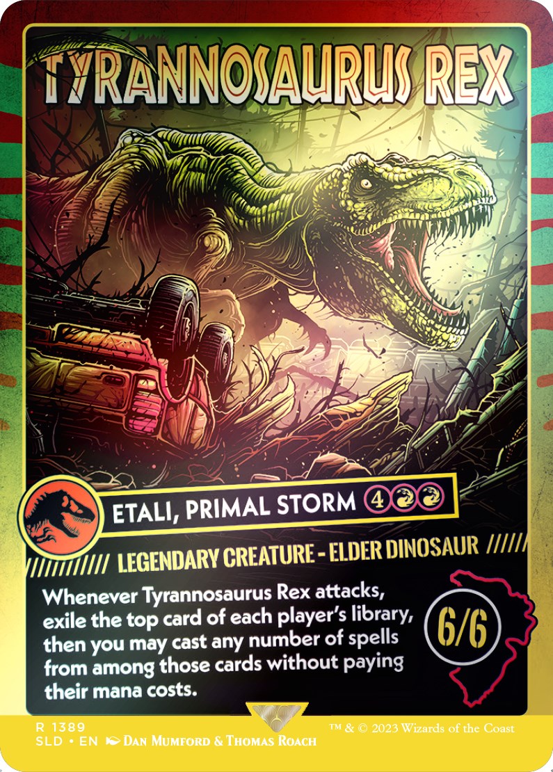 Tyrannosaurus Rex - Etali, Primal Storm (Rainbow Foil) [Secret Lair Drop Series] | North Game Den